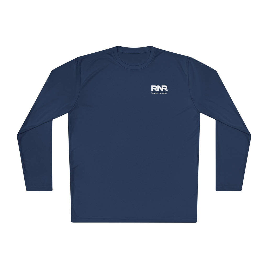 RNR Performance Long Sleeve Tee — Minimal Chest Logo Lightweight Shirt